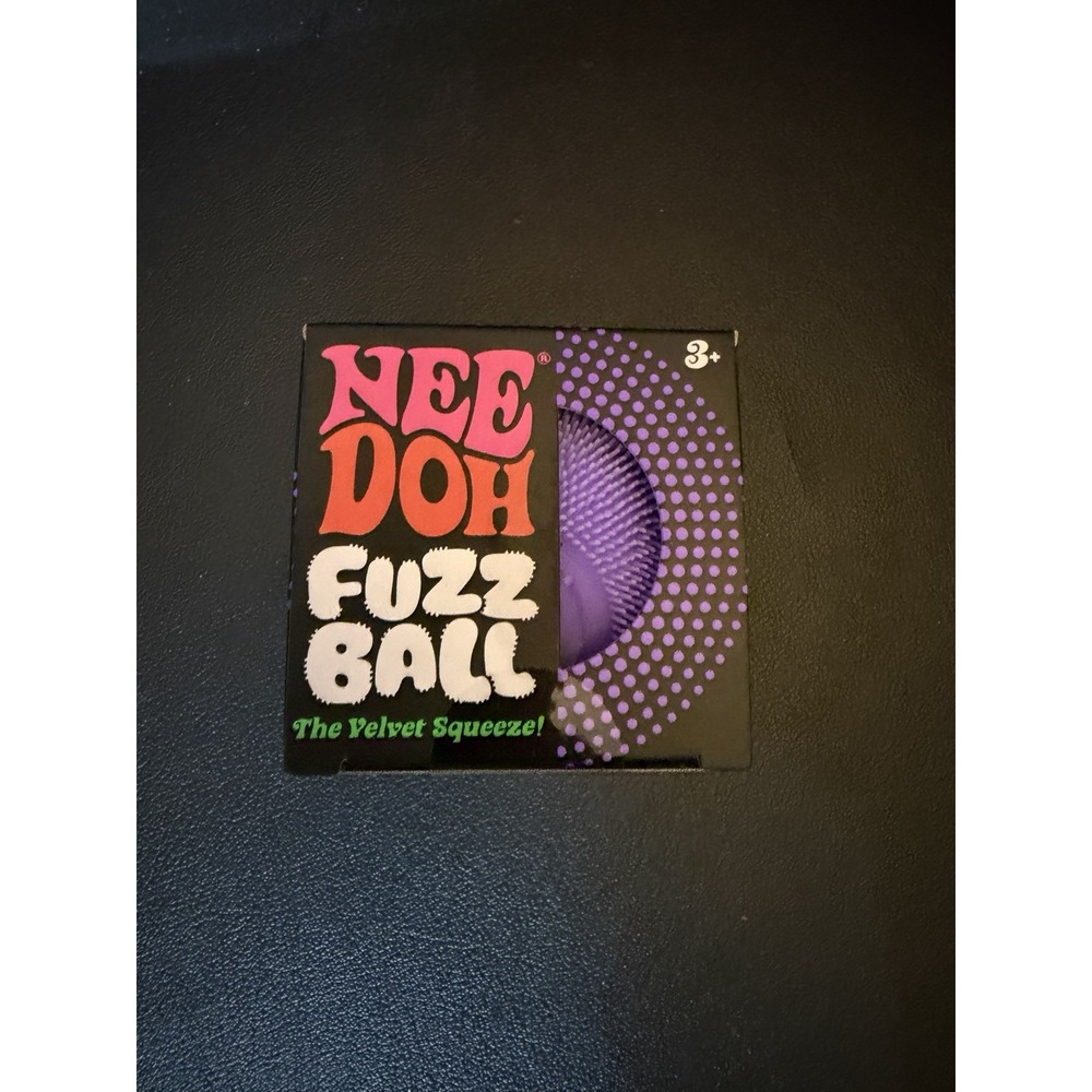NIB NeeDoh Fuzz Ball Velvet Squeeze PURPLE Brand New